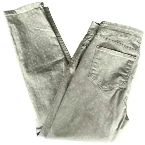 NYDJ Pattern Ankle Jeans in Cream/White Size 8 EUC - Picture 1 of 11
